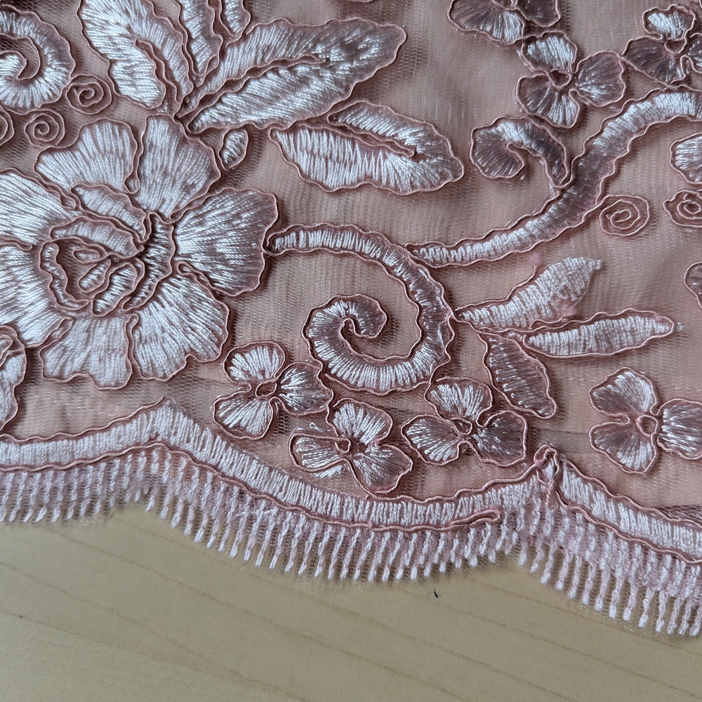 Unbranded Pink Embroidered Lace Cocktail Dress - Picture 5 of 10